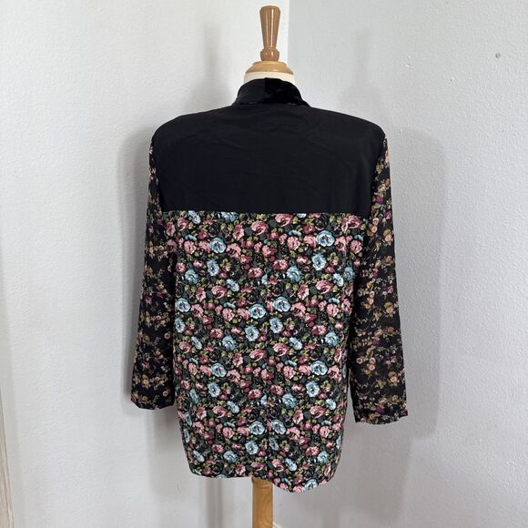 Judy Knapp Jacket Womens Large Lightweight‎  Patchwork Artsy Boho 90s Y2K - Picture 4 of 12